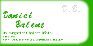 daniel balent business card